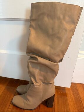 JustFab High Nude Boots